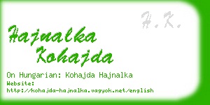 hajnalka kohajda business card